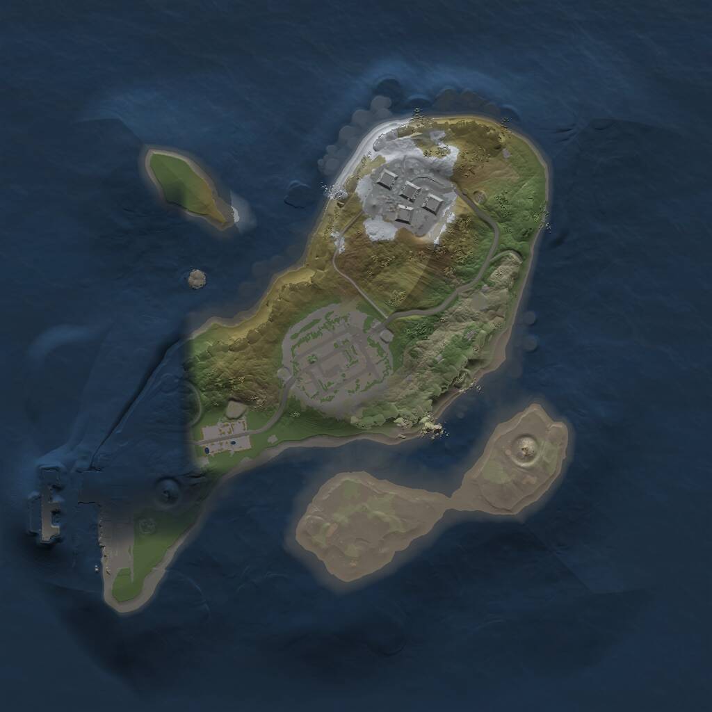 Rust Map: Procedural Map, Size: 1550, Seed: 1646227206, 4 Monuments