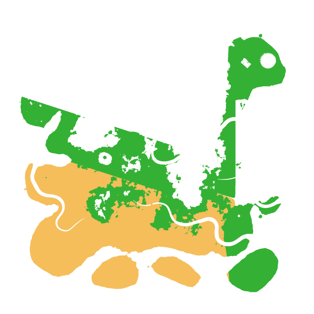 Biome Rust Map: Procedural Map, Size: 3600, Seed: 1991