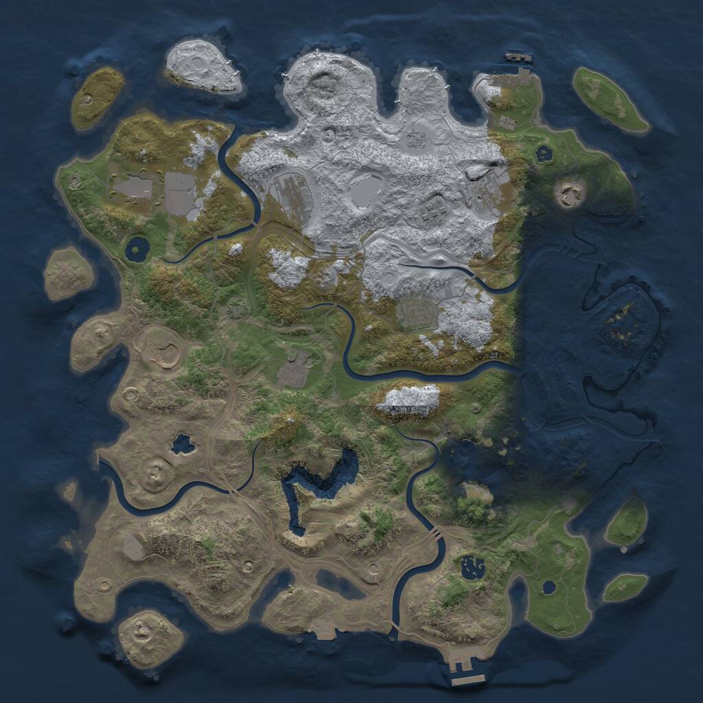 Rust Map: Procedural Map, Size: 4250, Seed: 1960202060, 15 Monuments