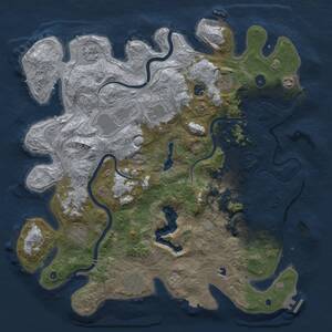 Thumbnail Rust Map: Procedural Map, Size: 4400, Seed: 280605368, 16 Monuments