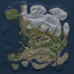 Thumbnail Rust Map: Procedural Map, Size: 4000, Seed: 1264355395, 14 Monuments