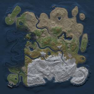 Thumbnail Rust Map: Procedural Map, Size: 4000, Seed: 1655017257, 15 Monuments