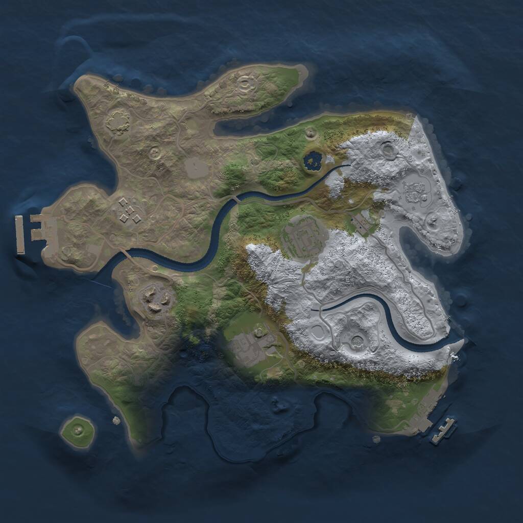 Rust Map: Procedural Map, Size: 2700, Seed: 1772884874, 10 Monuments