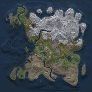 Thumbnail Rust Map: Procedural Map, Size: 3750, Seed: 611420, 15 Monuments