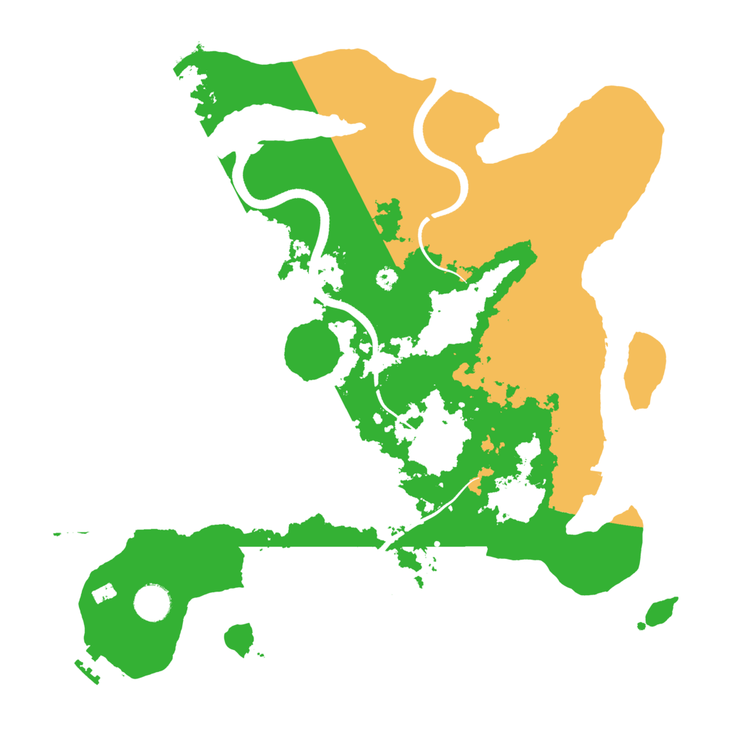 Biome Rust Map: Procedural Map, Size: 3500, Seed: 642552582