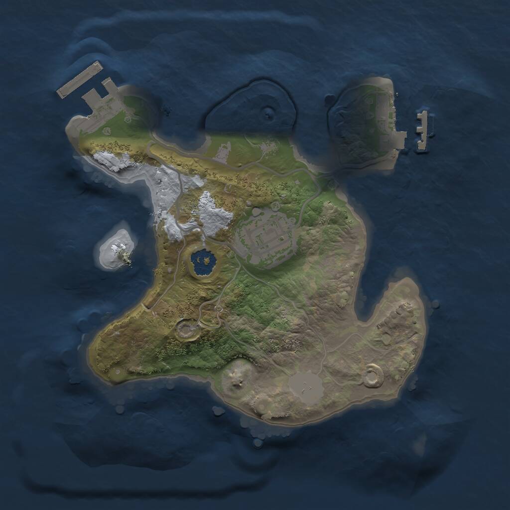 Rust Map: Procedural Map, Size: 2000, Seed: 527520710, 4 Monuments