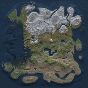 Thumbnail Rust Map: Procedural Map, Size: 4250, Seed: 458702, 15 Monuments