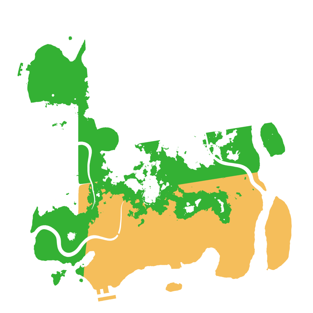 Biome Rust Map: Procedural Map, Size: 3500, Seed: 464266