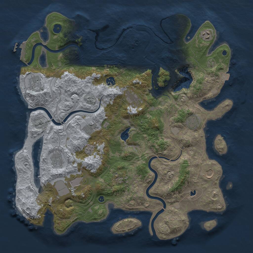 Rust Map: Procedural Map, Size: 4250, Seed: 928374, 17 Monuments