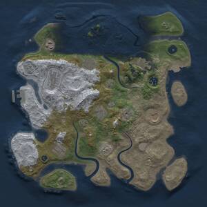 Thumbnail Rust Map: Procedural Map, Size: 3500, Seed: 276834, 15 Monuments