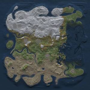 Thumbnail Rust Map: Procedural Map, Size: 4500, Seed: 1565292286, 17 Monuments