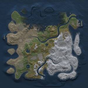 Thumbnail Rust Map: Procedural Map, Size: 3500, Seed: 229184753, 14 Monuments