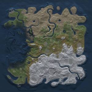 Thumbnail Rust Map: Procedural Map, Size: 4800, Seed: 667675353, 17 Monuments