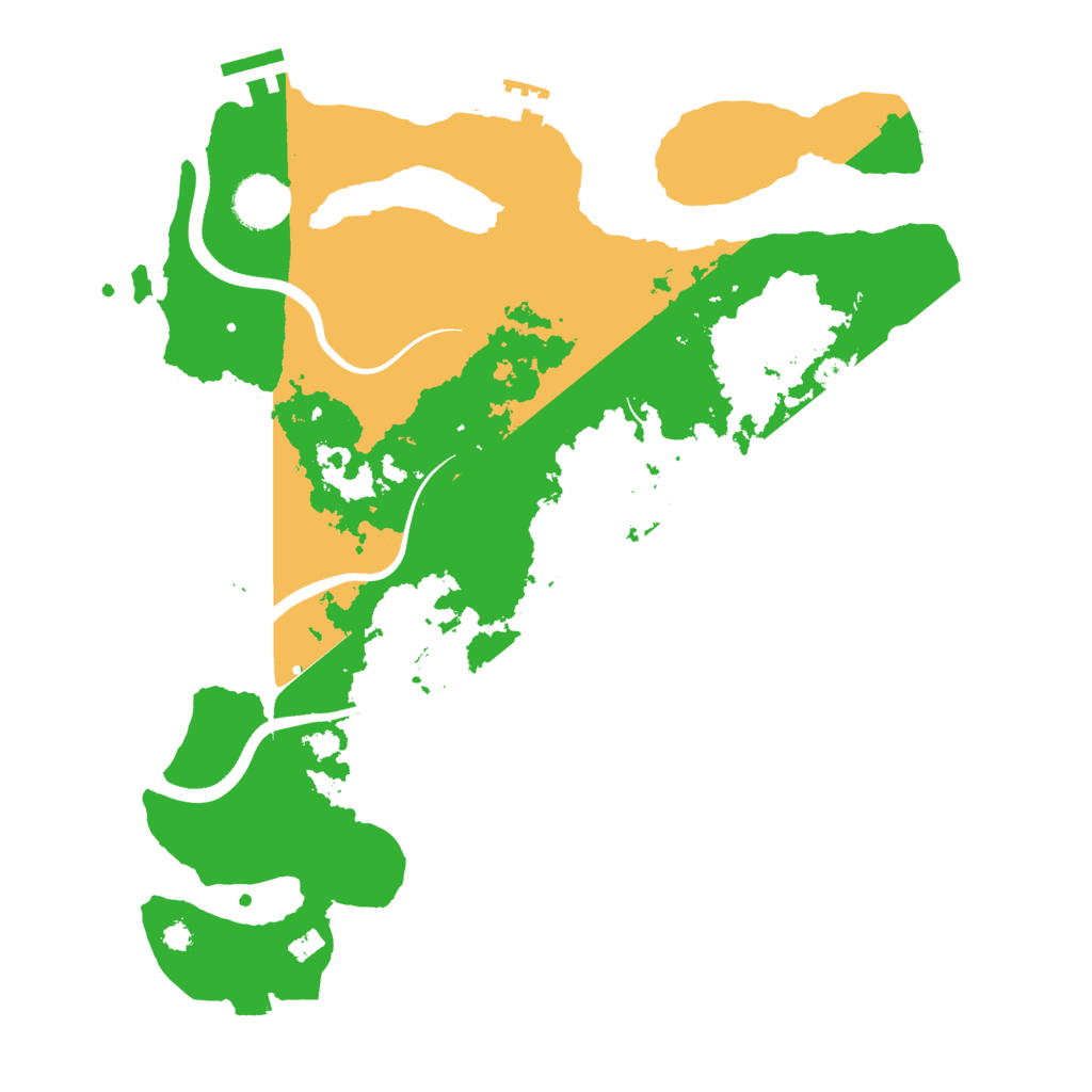 Biome Rust Map: Procedural Map, Size: 3500, Seed: 13039