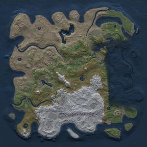 Thumbnail Rust Map: Procedural Map, Size: 4500, Seed: 103422769, 17 Monuments