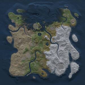 Thumbnail Rust Map: Procedural Map, Size: 3800, Seed: 56732567, 16 Monuments