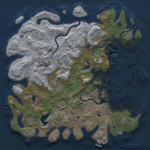 Thumbnail Rust Map: Procedural Map, Size: 5000, Seed: 2001588715, 17 Monuments