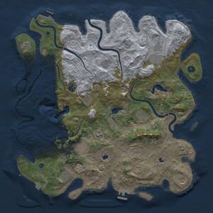 Thumbnail Rust Map: Procedural Map, Size: 4500, Seed: 685123091, 17 Monuments