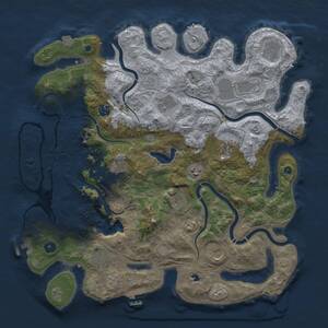 Thumbnail Rust Map: Procedural Map, Size: 4250, Seed: 1652112280, 17 Monuments
