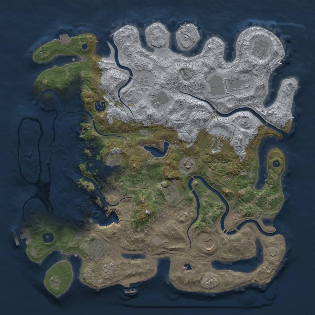 Rust Map: Procedural Map, Size: 4250, Seed: 1652112280, 17 Monuments