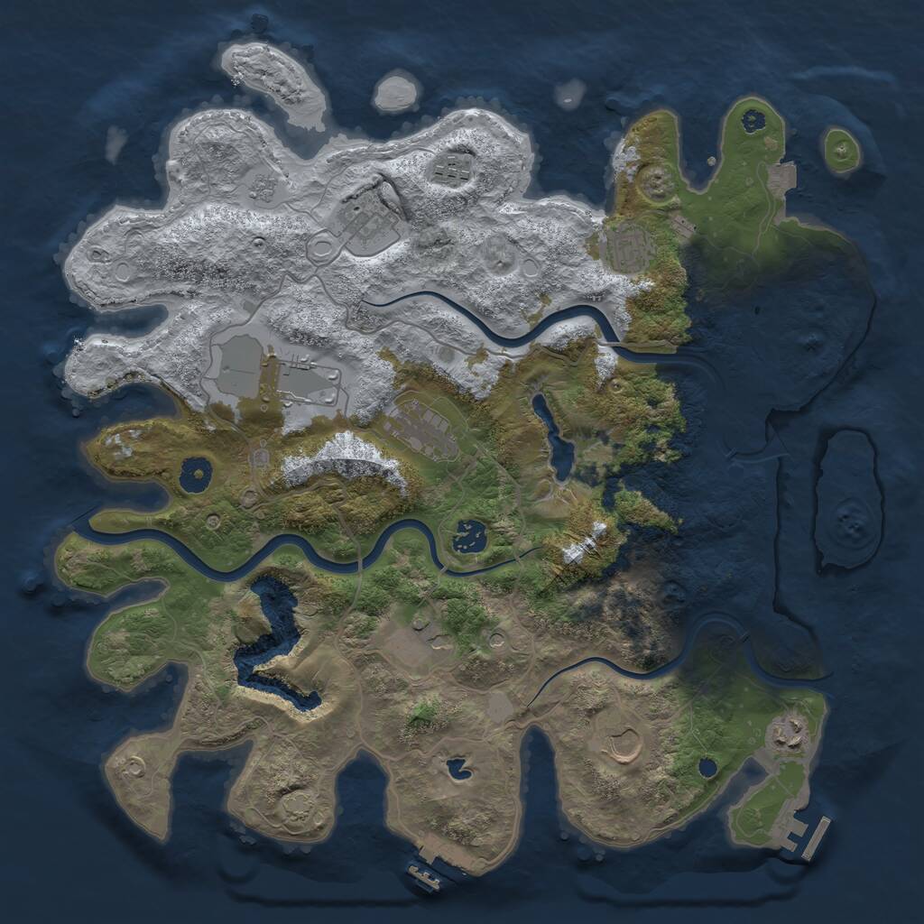 Rust Map: Procedural Map, Size: 4000, Seed: 6798515, 15 Monuments