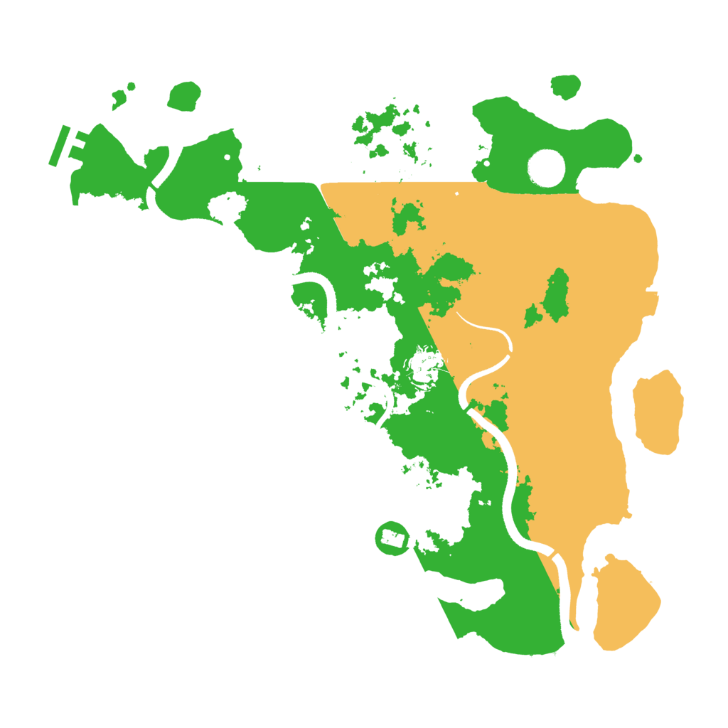 Biome Rust Map: Procedural Map, Size: 3500, Seed: 268057099