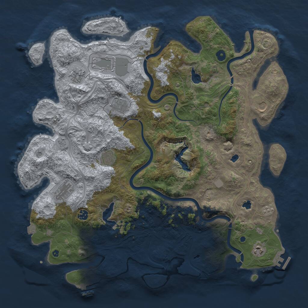 Rust Map: Procedural Map, Size: 4500, Seed: 1527704779, 15 Monuments