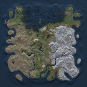 Thumbnail Rust Map: Procedural Map, Size: 4250, Seed: 358673, 16 Monuments