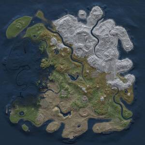 Thumbnail Rust Map: Procedural Map, Size: 4400, Seed: 559744862, 15 Monuments