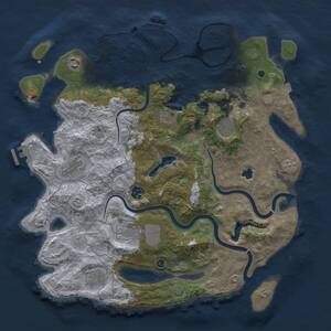 Thumbnail Rust Map: Procedural Map, Size: 4000, Seed: 1772841705, 14 Monuments