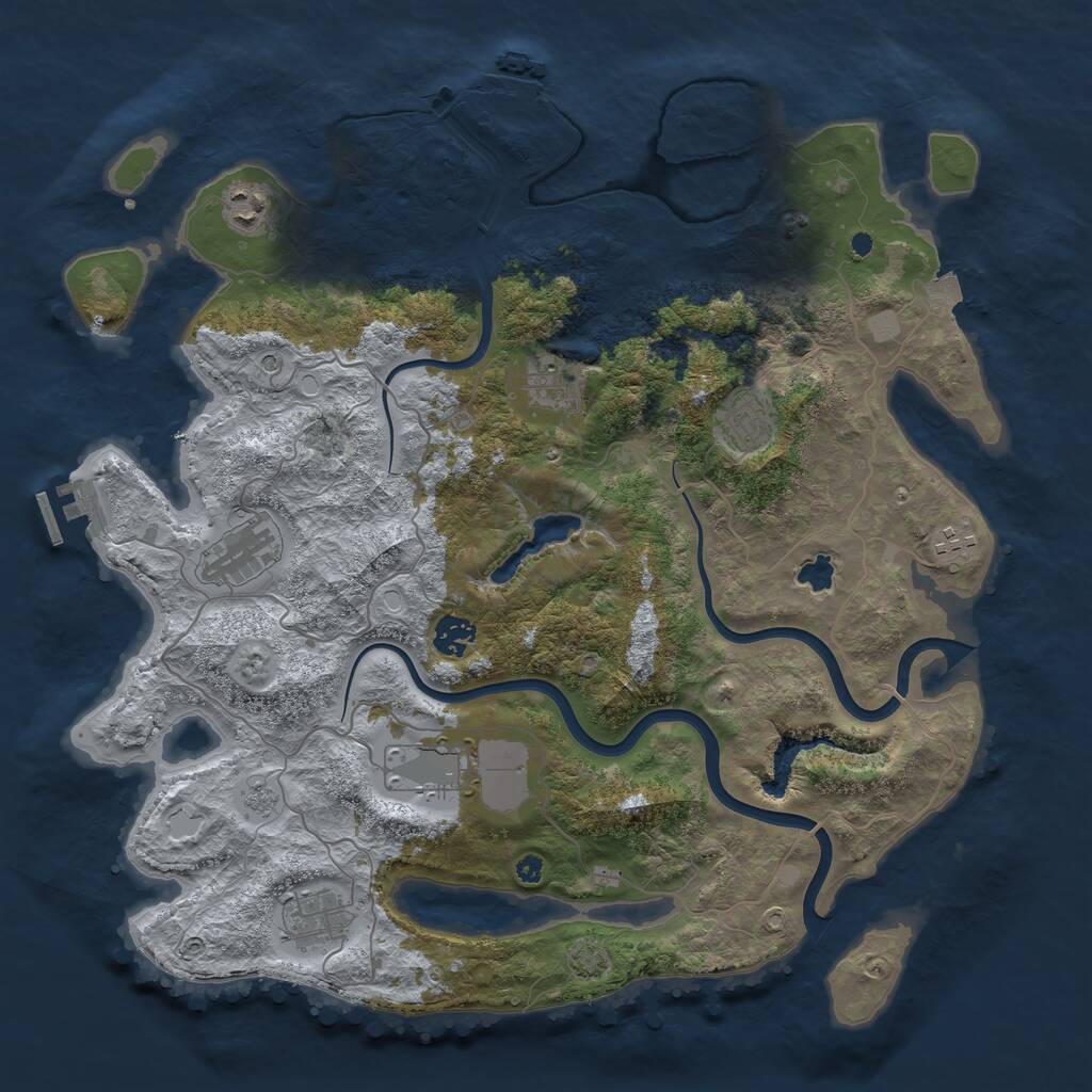 Rust Map: Procedural Map, Size: 4000, Seed: 1772841705, 14 Monuments