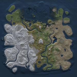 Thumbnail Rust Map: Procedural Map, Size: 4500, Seed: 488738779, 17 Monuments
