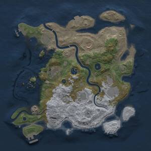 Thumbnail Rust Map: Procedural Map, Size: 3500, Seed: 6714, 14 Monuments