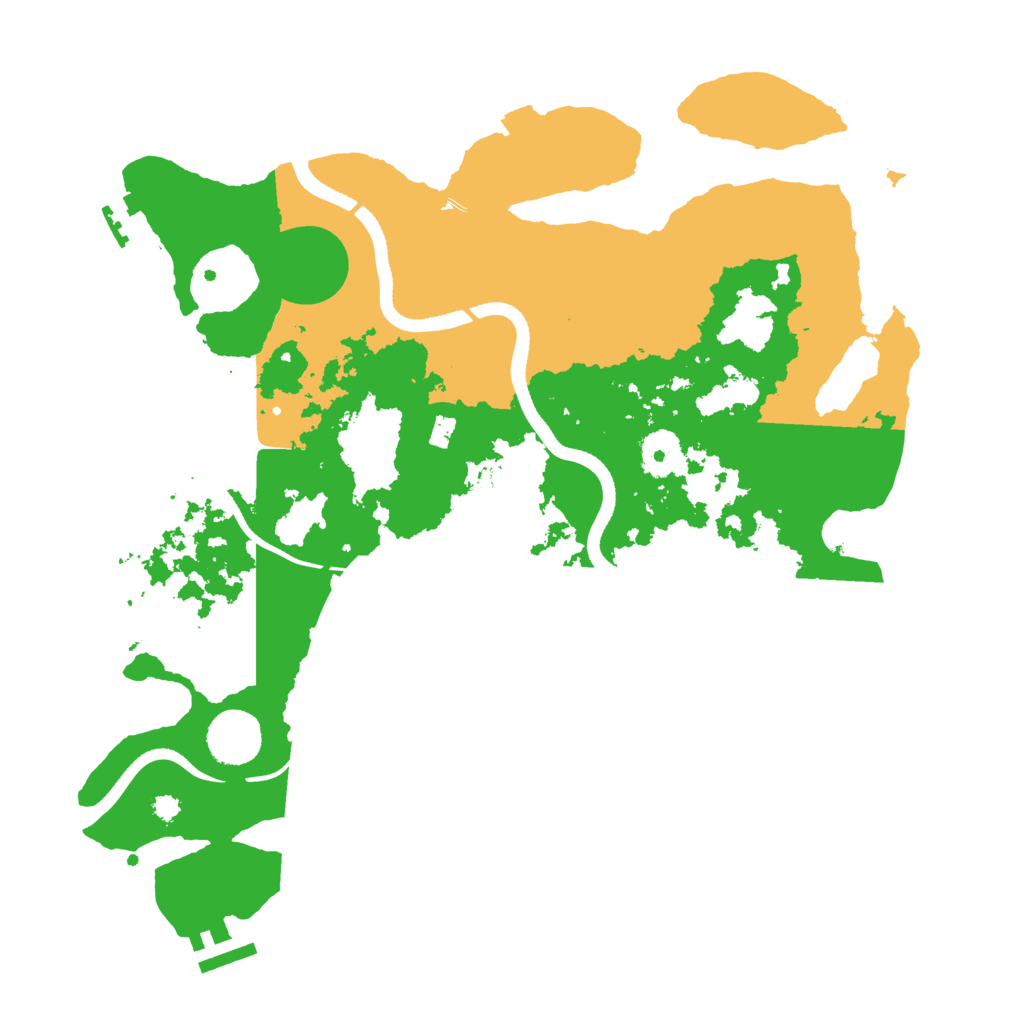 Biome Rust Map: Procedural Map, Size: 3500, Seed: 6714