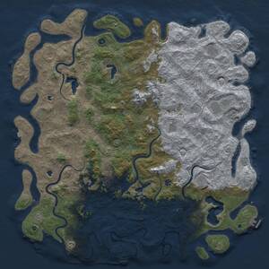 Thumbnail Rust Map: Procedural Map, Size: 6000, Seed: 2146948084, 17 Monuments