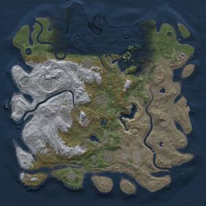 Thumbnail Rust Map: Procedural Map, Size: 4600, Seed: 275952508, 17 Monuments
