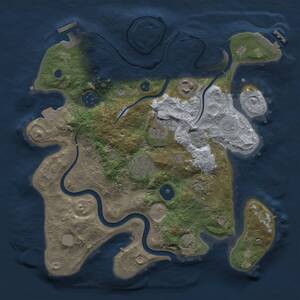 Thumbnail Rust Map: Procedural Map, Size: 3000, Seed: 456974344, 12 Monuments