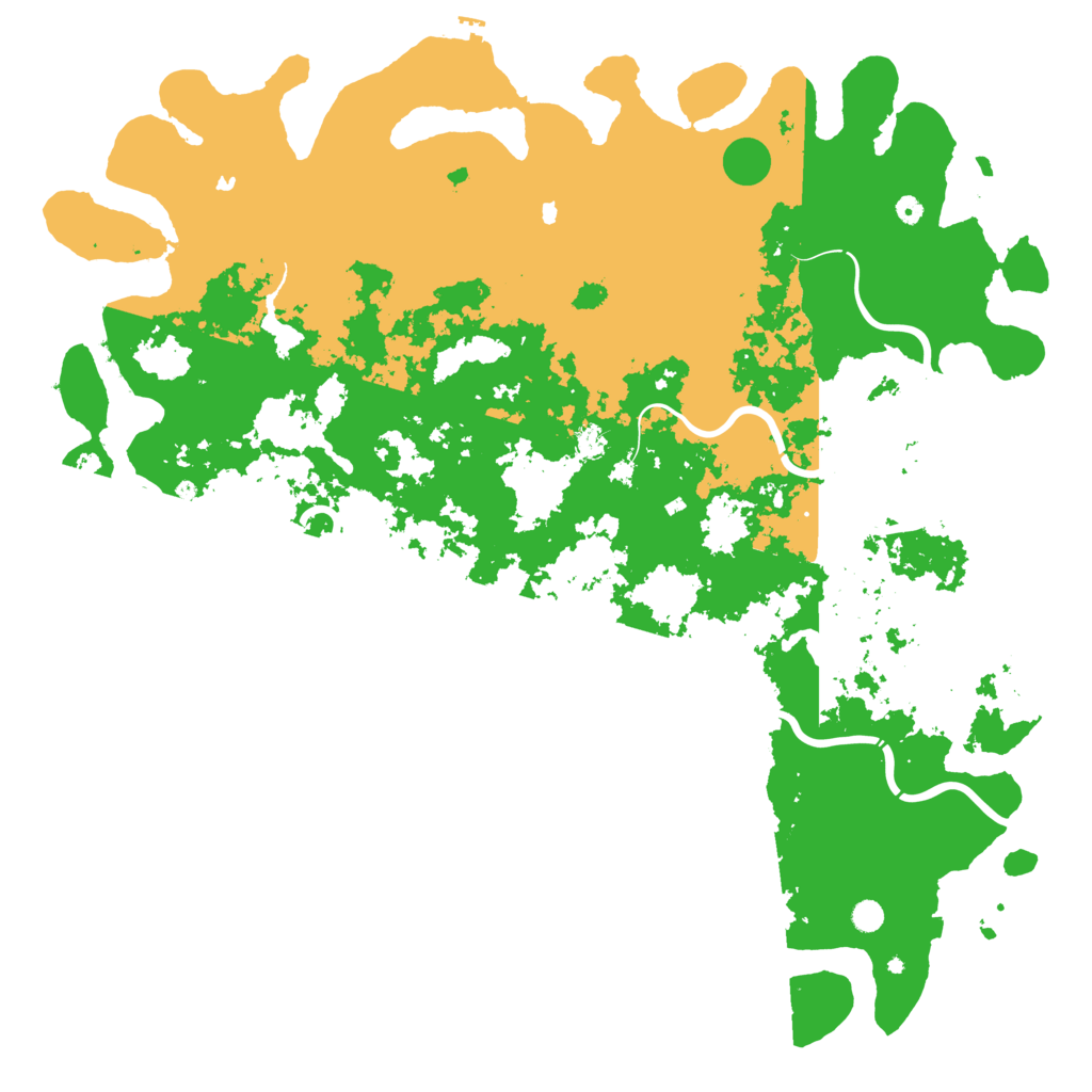 Biome Rust Map: Procedural Map, Size: 6000, Seed: 43207