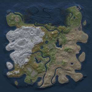 Thumbnail Rust Map: Procedural Map, Size: 4250, Seed: 928914110, 17 Monuments