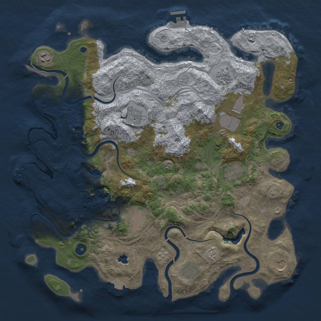 Rust Map: Procedural Map, Size: 4250, Seed: 246764939, 15 Monuments