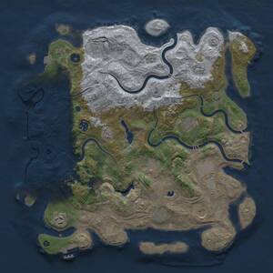 Thumbnail Rust Map: Procedural Map, Size: 4250, Seed: 1888248982, 17 Monuments