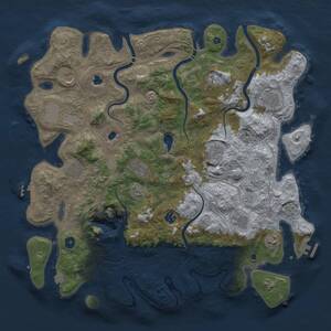 Thumbnail Rust Map: Procedural Map, Size: 4500, Seed: 71261, 17 Monuments