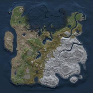 Thumbnail Rust Map: Procedural Map, Size: 4000, Seed: 1568278750, 17 Monuments