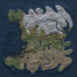 Thumbnail Rust Map: Procedural Map, Size: 4500, Seed: 228960715, 16 Monuments
