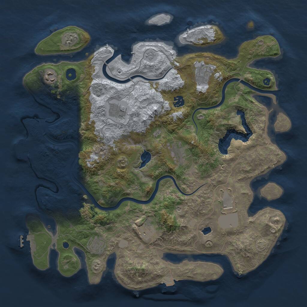 Rust Map: Procedural Map, Size: 4000, Seed: 5032026, 15 Monuments