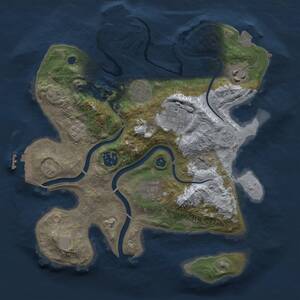 Thumbnail Rust Map: Procedural Map, Size: 3000, Seed: 1066307917, 12 Monuments