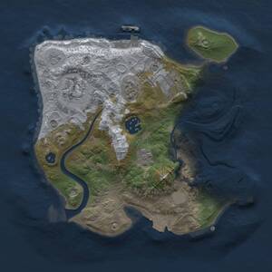 Thumbnail Rust Map: Procedural Map, Size: 2500, Seed: 1586566170, 10 Monuments