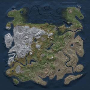 Thumbnail Rust Map: Procedural Map, Size: 4500, Seed: 1031423687, 16 Monuments