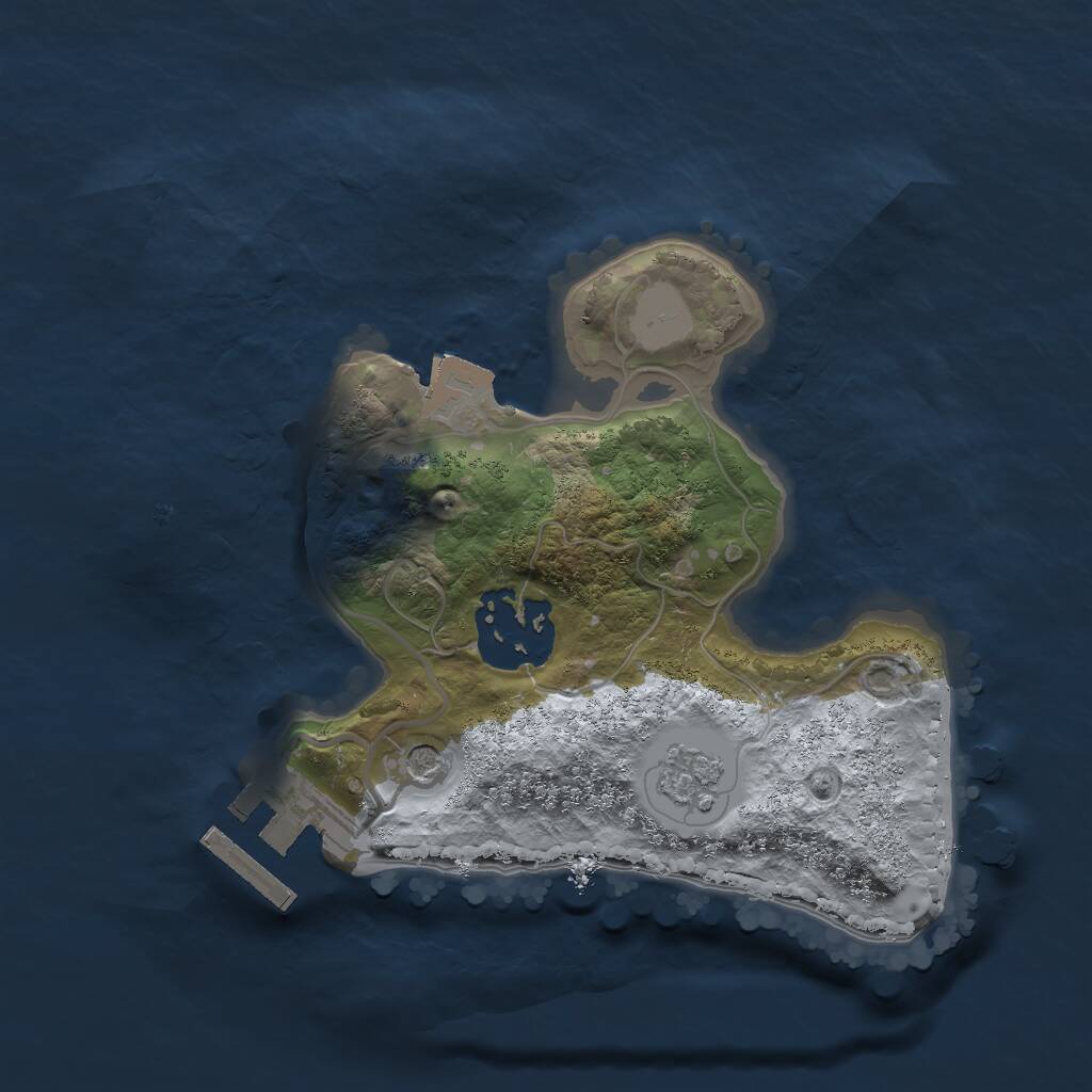 Rust Map: Procedural Map, Size: 2000, Seed: 276176096, 5 Monuments