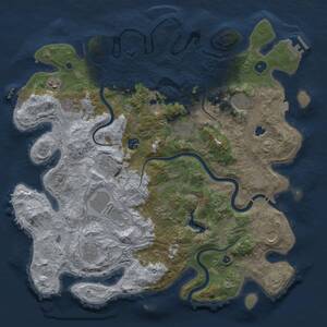 Thumbnail Rust Map: Procedural Map, Size: 4250, Seed: 382349801, 17 Monuments